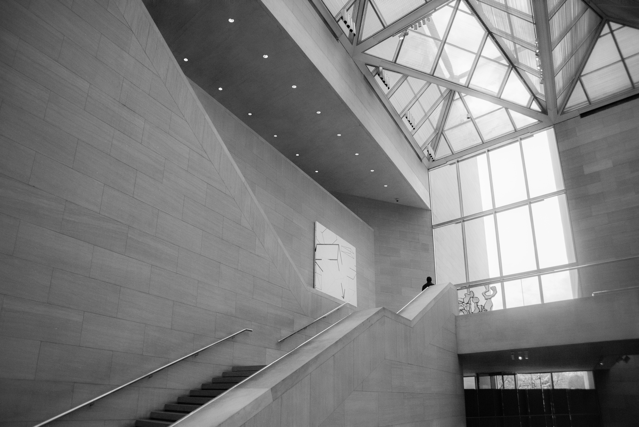 White Concrete Stairs